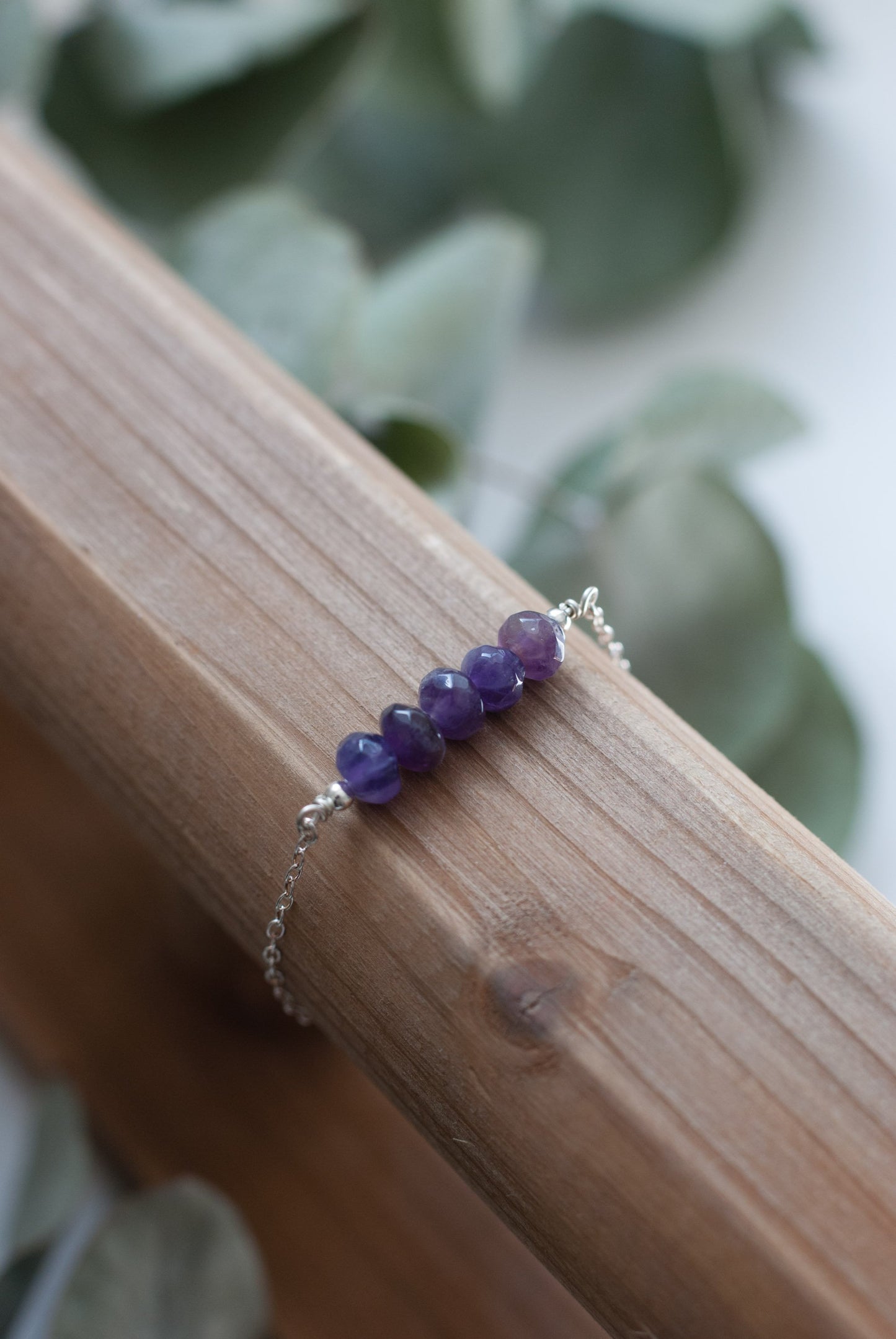Purple Gemstone Bracelet
