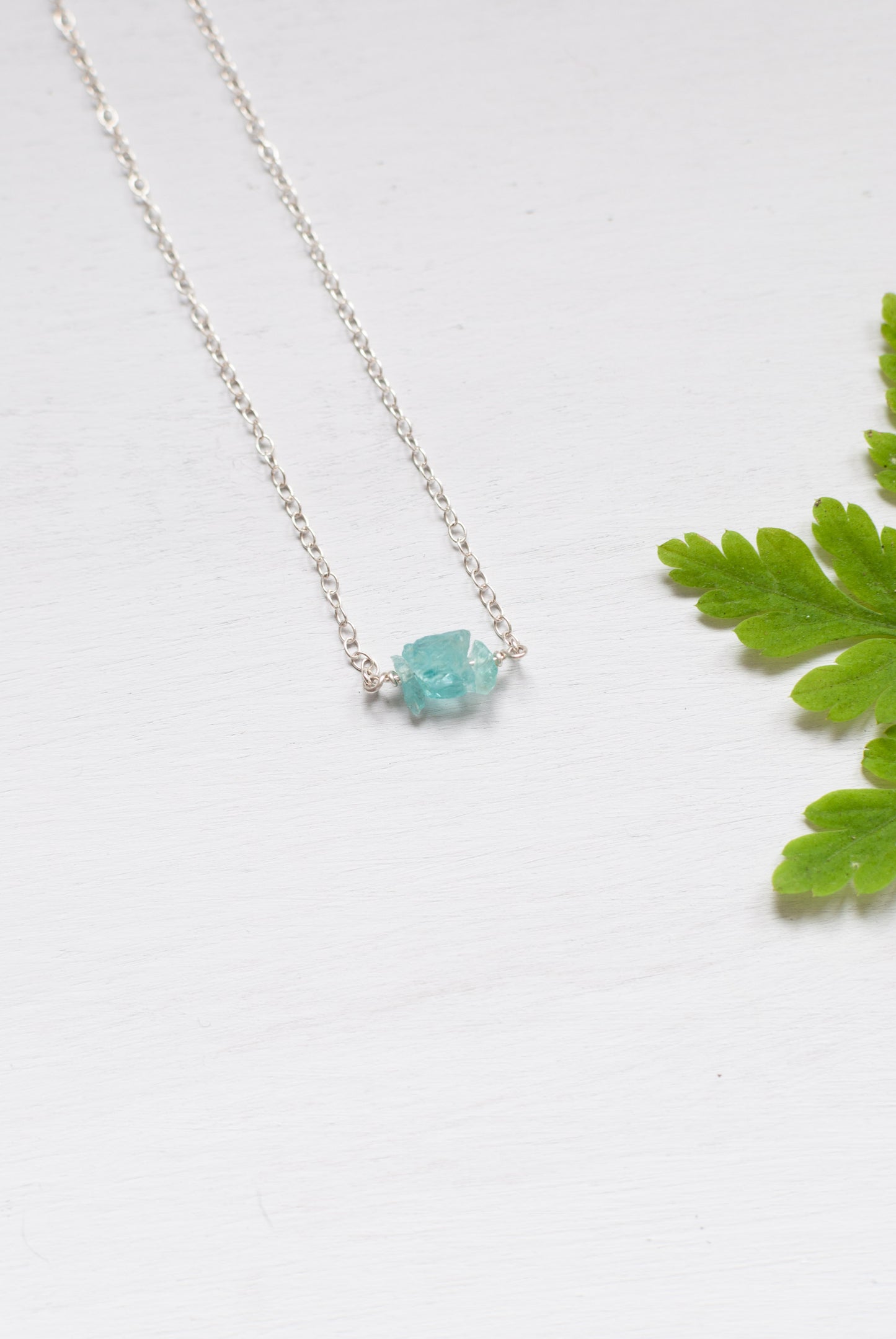 Raw Apatite Necklace