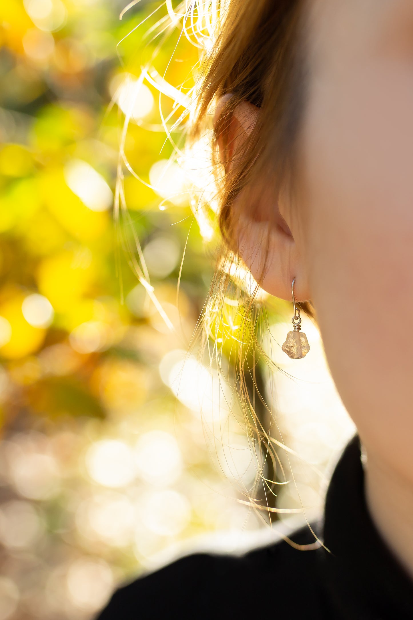 Raw Rose Quartz Earrings