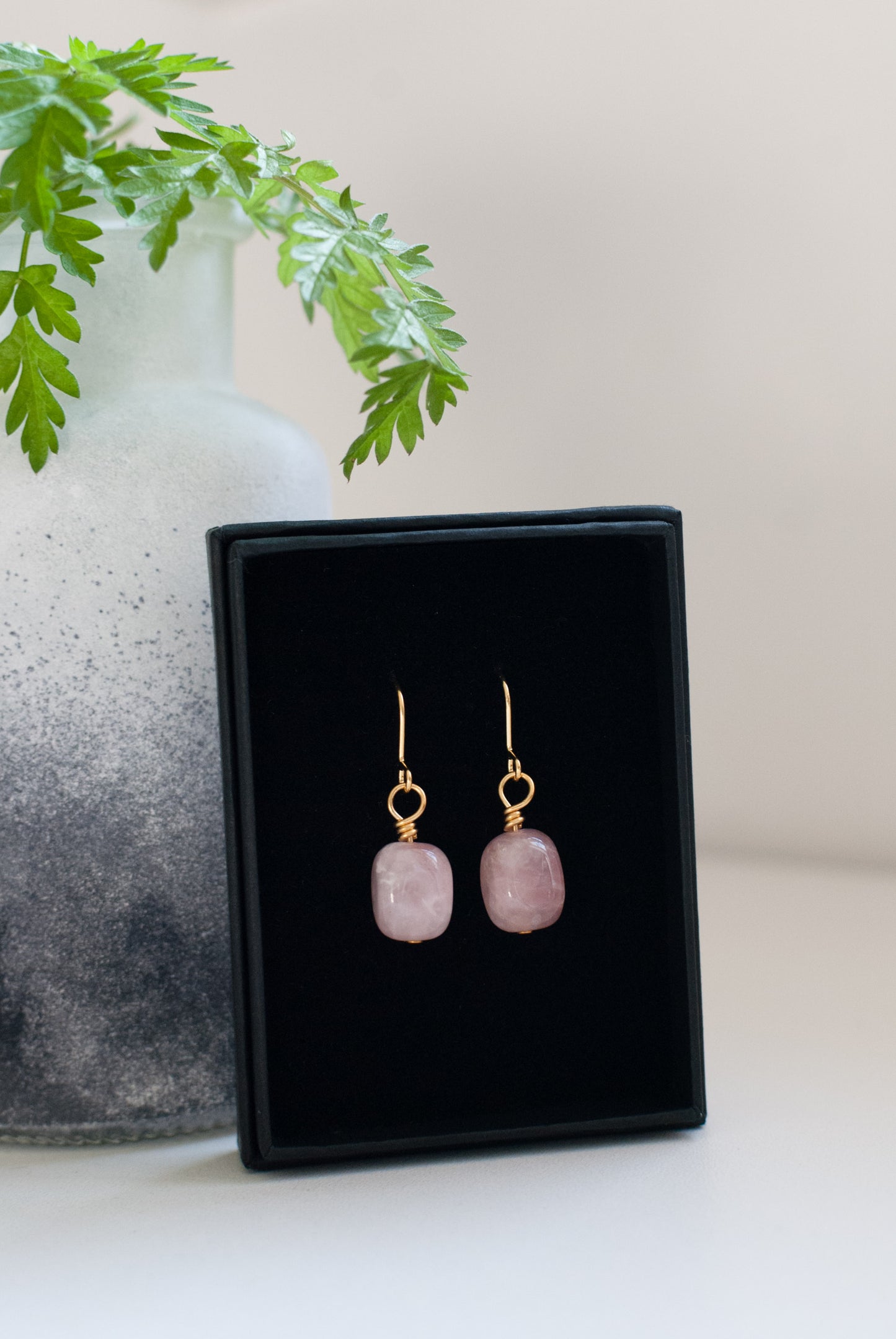 Pink Gemstone Earrings