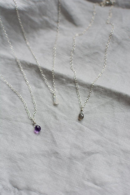 Silver Gemstone Necklaces