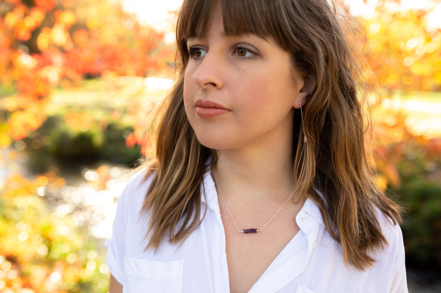 Tiny Amethyst Necklace