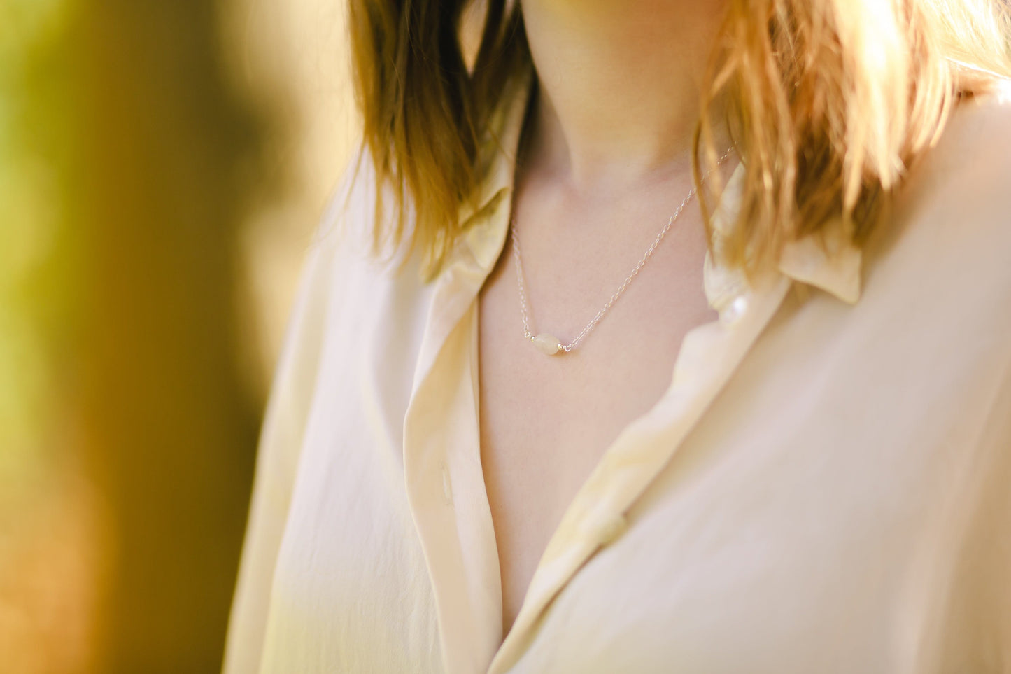 White Stone Necklace